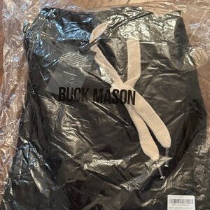 Buck Mason brushed loop back hoodie - black